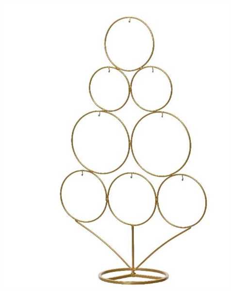 ALBERO ORO METALLO APPENDI PALLINE CM.16X35,5X58H