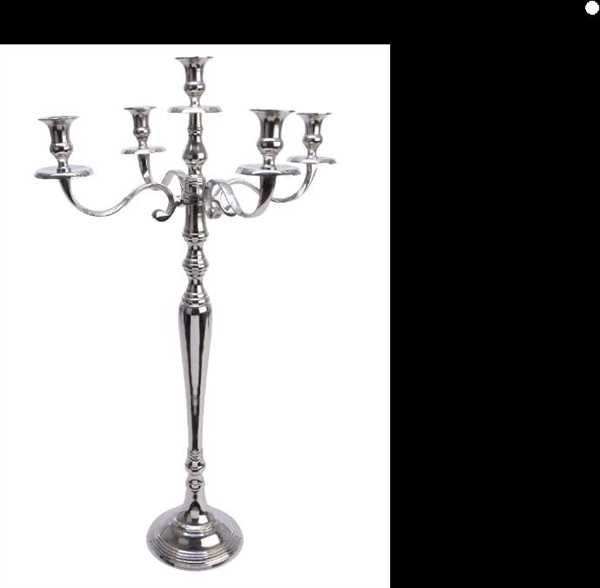 CANDELABRO ALLUMINIO ARGENTO CM.D46X80H