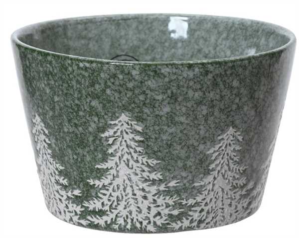 CIOTOLA VERDE CON ALBERI BIANCHI CM.D13X8H