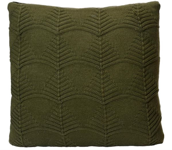 CUSCINO VERDE SCURO CON ALBERI CM.45X45X10H