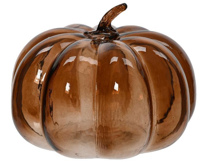 ZUCCA IN VETRO TRASPARENTE MARRONE CM.D21X19H