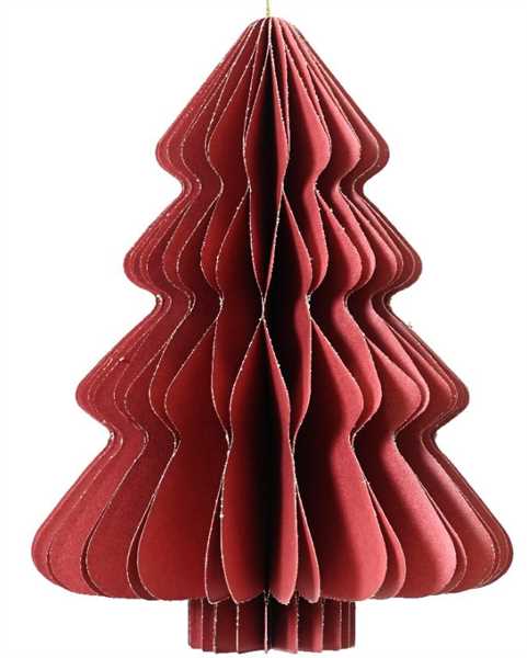 ALBERO IN CARTA ROSSO CON MAGNETE CM.D30X40H