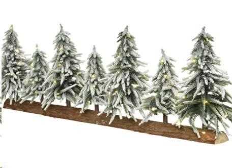 DECORAZIONE NATALE ALBERI INNEVATI LED L.CALDA CM.105X15H