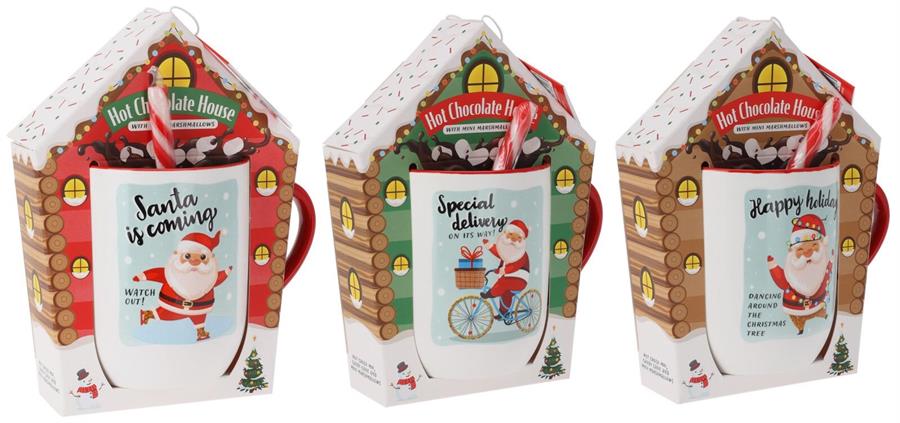 GIFT SET CASA DI BABBO NATALE CON MUG E CANDY CANE