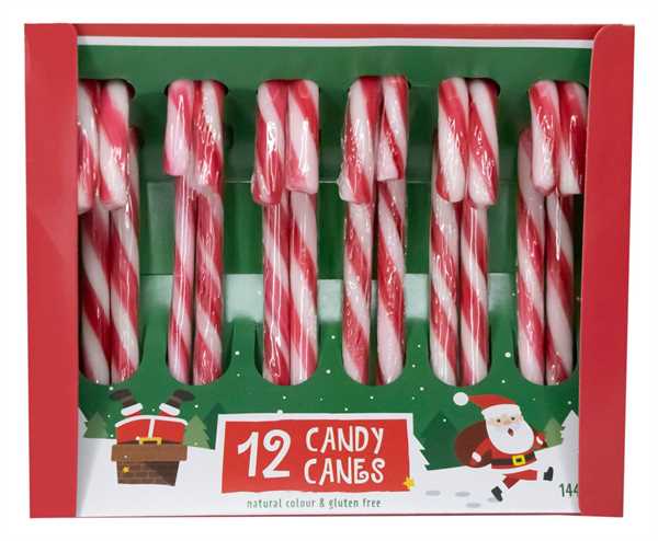 CONFEZIONE DI NATALE 12 CANDY CANES 144GR