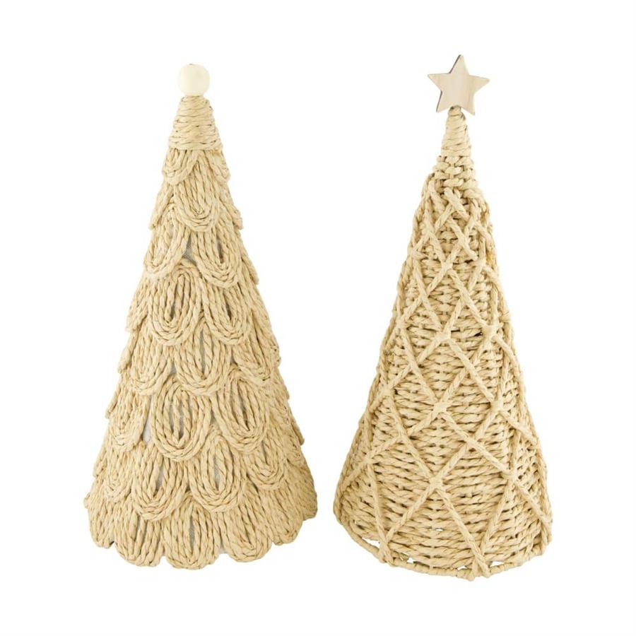 PUNTALE ALBERO DI NATALE IN CORDA CM.F18X38H NATURALE 2 ASSO