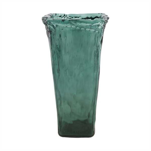 VASO IN VETRO RICICLATO CM.D16X31,5H VERDE