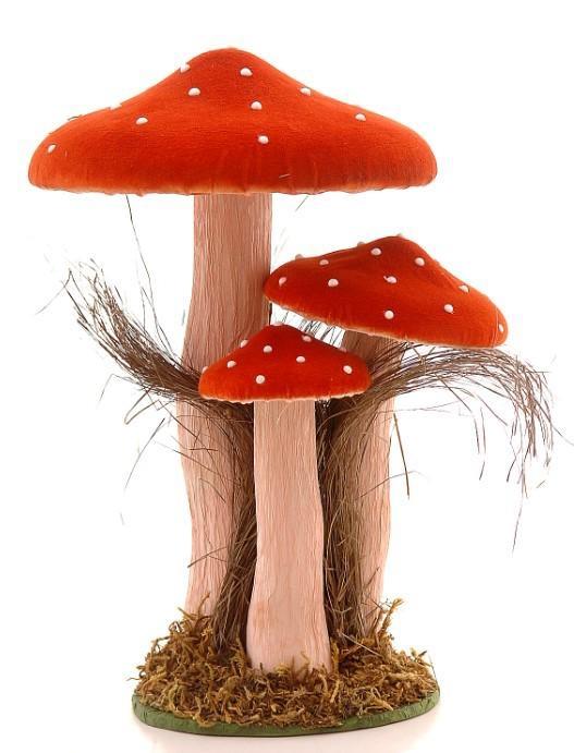 DECORO FUNGHI TESSUTO CM.50