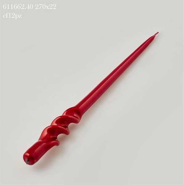 CANDELA TWIST H.29 CM. ROSSO