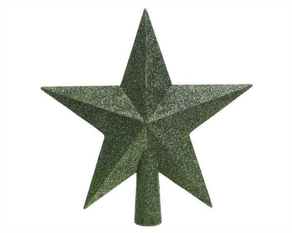 PUNTALE STELLA PLASTICA ALBERO NATALE CM4,2X19X19 PINE GREEN