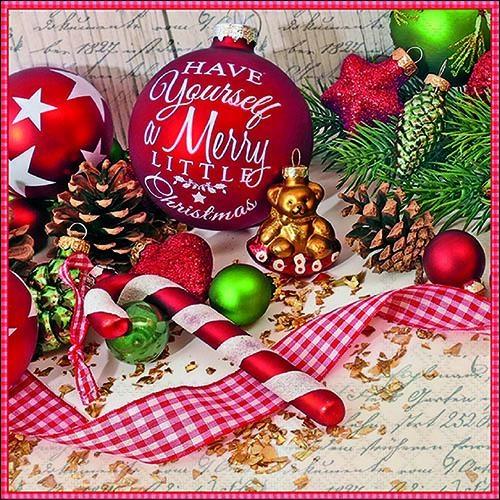 CONF.20 TOVAGLIOLI CM.33X33 MERRY LITTLE CHRISTMAS