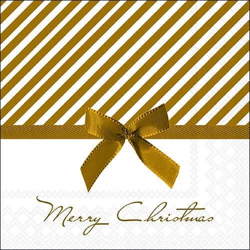 CONF.20 TOVAGLIOLI CM.33X33 CHRISTMAS BOW GOLD