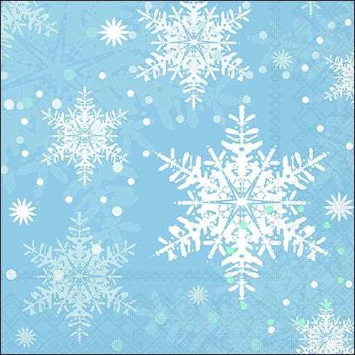 CONF.20 TOVAGLIOLI CM.33X33 SNOWFLAKES BLUE