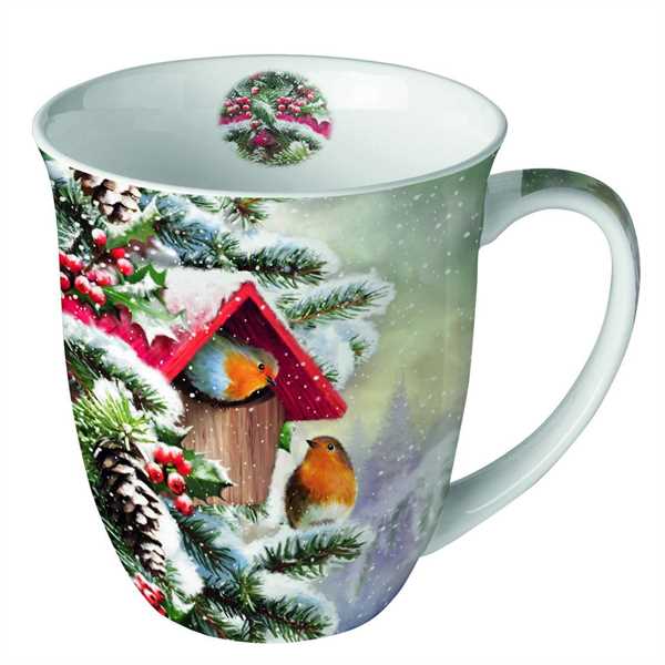 TAZZA MUG 0,4L. HOUSE WITH ROBINS