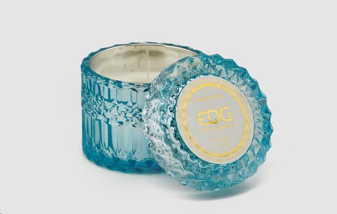 CANDELA CRYSTAL CON VASO H8,5D9(160GR) AZURE