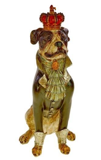 DECORAZIONE EMPEROR DOG IN POLIRESINA CM.26,5X21,5X51H MULTI