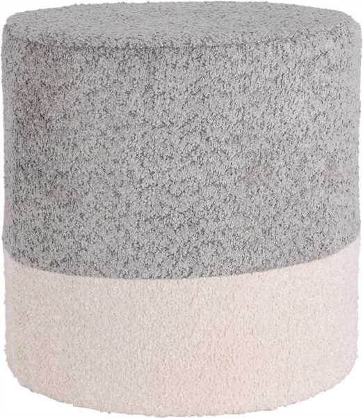 POUF TESSUTO 35CM GRIGIO/BEIGE