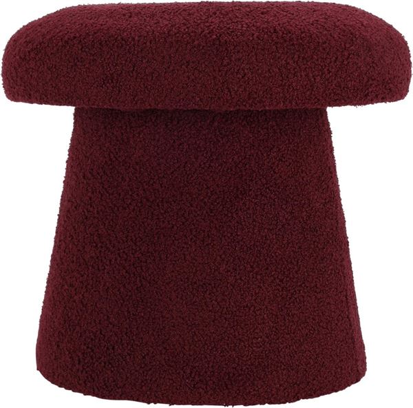 POUF TEDDY 43X38CM BURGUNDY