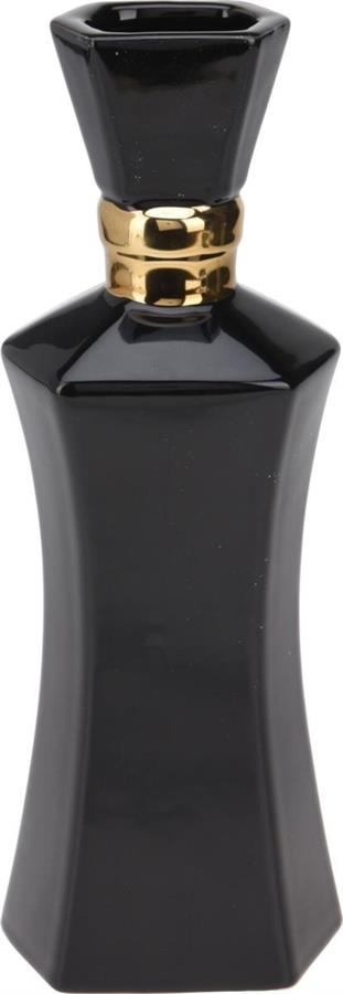 VASO CERAMICA 13X35CM NERO/ORO