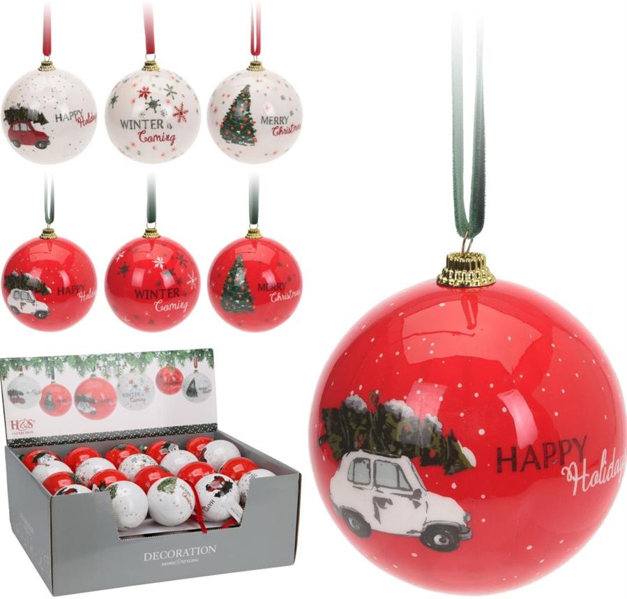 SFERA PP 75MM NATALE 6ASS