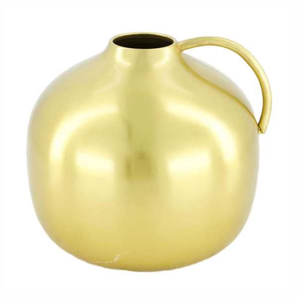 VASO BOTTIGLIA METALLO CON MANICO 19X19X18.5CM ORO