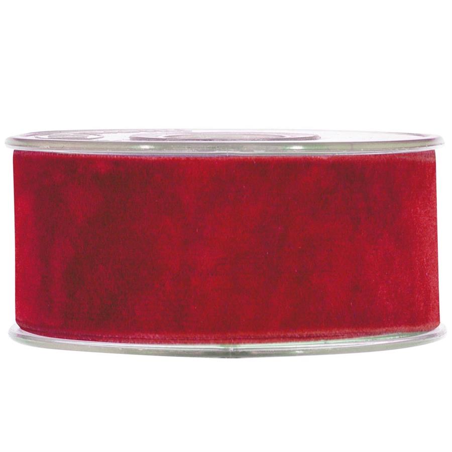 NASTRO DOUBLE VELVET MM40X7MT ROSSO