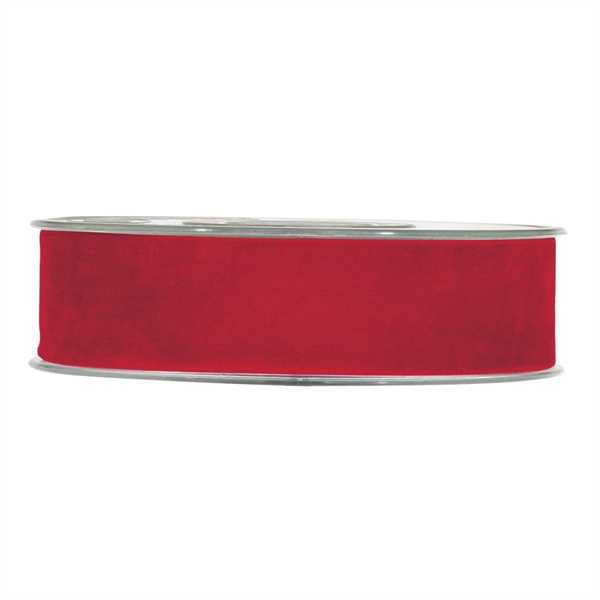 NASTRO DOUBLE VELVET MM25X7MT ROSSO