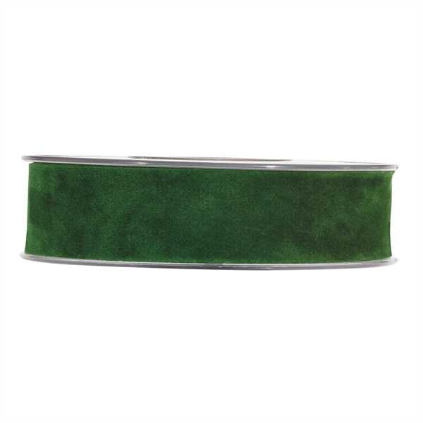 NASTRO DOBULE VELVET MM25X7MT VERDE SCURO