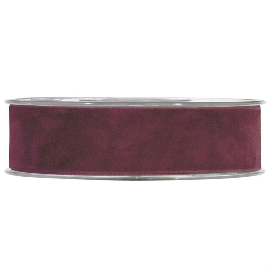 NASTRO DOUBLE VELVET MM15X7MT BORDEAUX