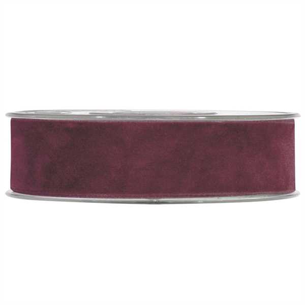 NASTRO DOUBLE VELVET MM15X7MT BORDEAUX