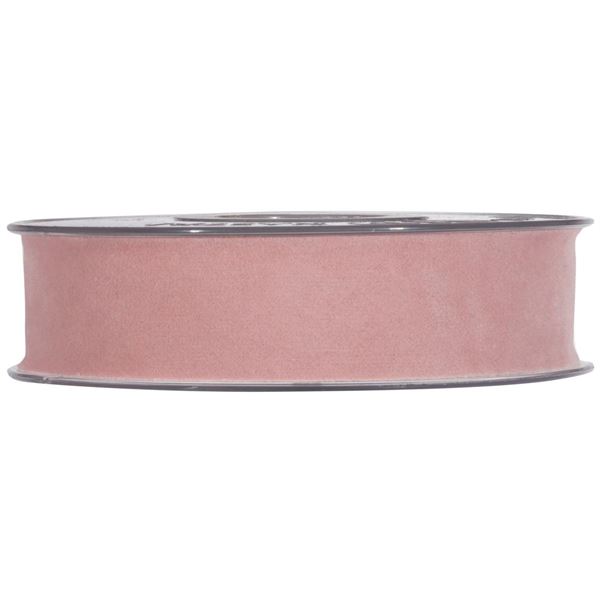 NASTRO DOUBLE VELVET MM15X7MT ROSA ANTICO