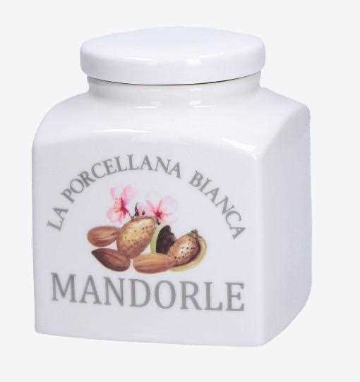 BARATTOLO PORCELLANA DECO MANDORLE 0,5LT GIFT BOX