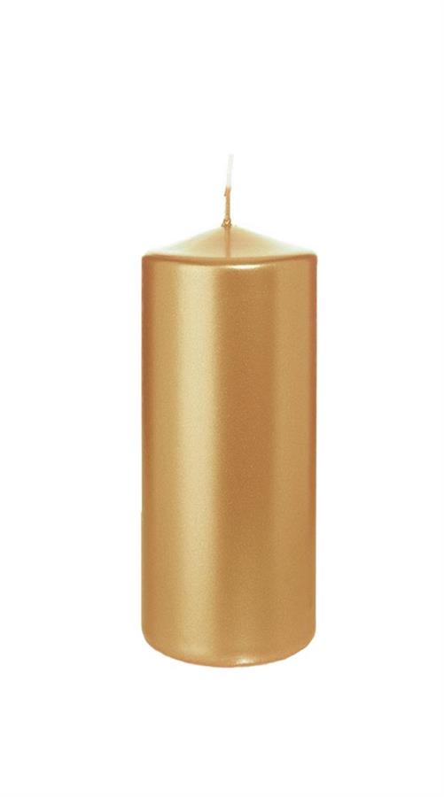 CANDELA A TESTA PIATTA LACCATA CELLOFAN CM.15X6,8 ORO