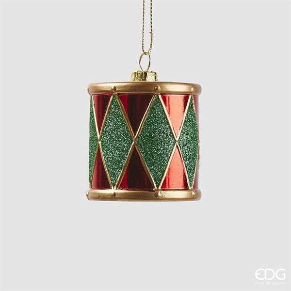 DECORO TAMBURO H.6 D.6 C4 GREEN RED