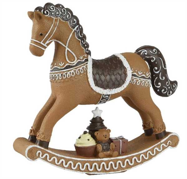 CAVALLO A DONDOLO IN POLIRESINA CM.20X5X20H