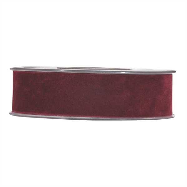 NASTRO DOUBLE VELVET MM25X7MT BORDEAUX