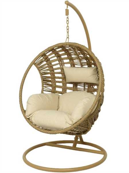 EGG CHAIR MANZANILLO WICKER OUTDOOR NATURAL LUN.105CM X LAR.