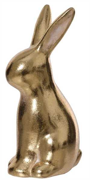 BUNNY TERRACOTTA RABBIT GOLD LUN.8CM X LAR.10CM X ALT.18CM