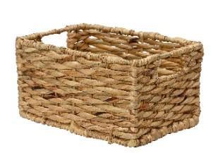 CESTO IN GIACINTO D'ACQUA CM.47X32X26H NATURALE