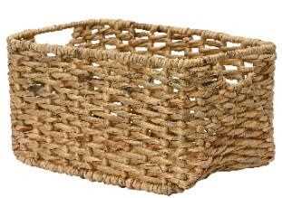 CESTO IN GIACINTO D'ACQUA CM.40X27X22H NATURALE