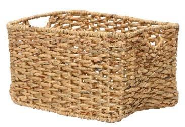 CESTO IN GIACINTO D'ACQUA CM.34X24X18H NATURALE