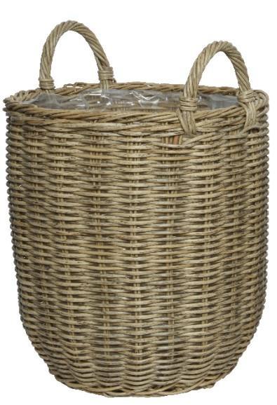 CAMILLE PLANTER WICKER DIA34.00-H46.00CM  NATURAL