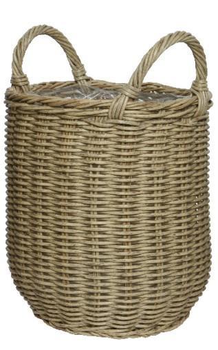 CAMILLE PLANTER WICKER DIA30.00-H39.50CM  NATURAL