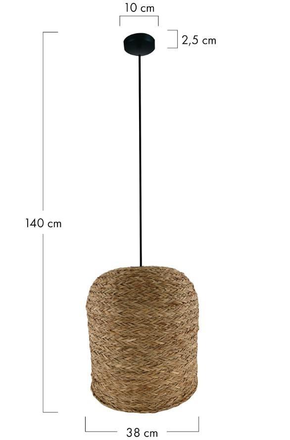 LAMPADARIO SEAGRASS 38X38X40CM NATURALE