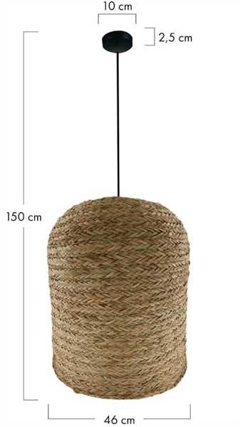 LAMPADARIO SEAGRASS 46X46X50CM NATURALE