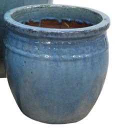 VASO TERRACOTTA CM.D56X53H BLU ACQUA