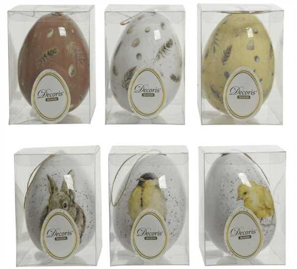 EGG FOAM HIGH GLOSS EASTER FIG DESIGNS 6ASS ASSORTED DIA9CM