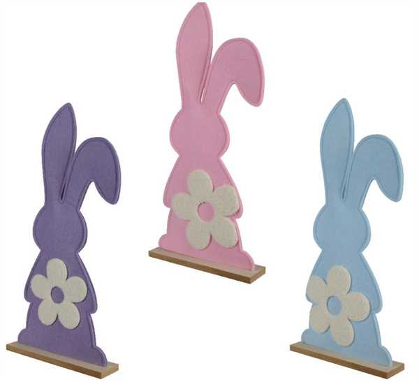 RABBIT FELT 3ASS FSC MIX 70% ASSORTED LUN.6CM X LAR.26CM X A