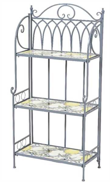 RACK SORRENTO IRON OUTDOOR BLUE LUN.31.5CM X LAR.58CM X ALT.