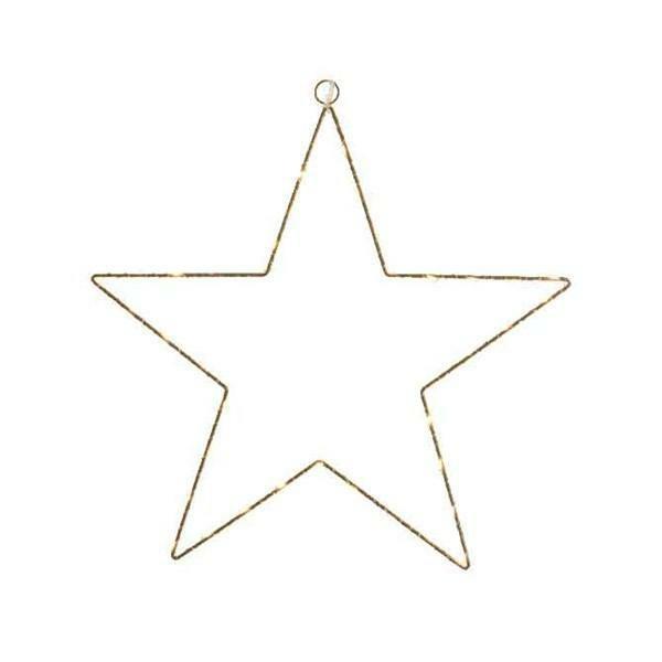 MICRO LED GOLD STAR FRAME OUT 90X90CM-120L GOLD/CLASSIC WARM-en